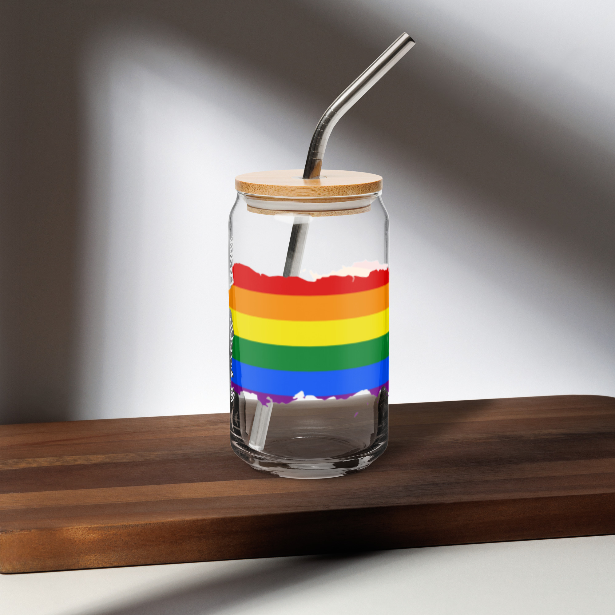 Add a little Boricua to my PRIDE 16.oz Can-shaped glass - Image 2