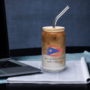 I Clap in the Plane When I Land 16oz. Can-shaped glass