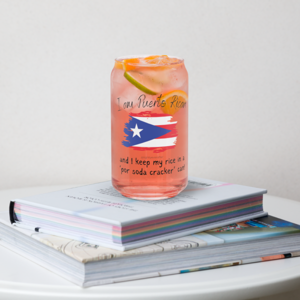 "Es'por soda can" 16 oz. can-shaped glass with straw - Image 4