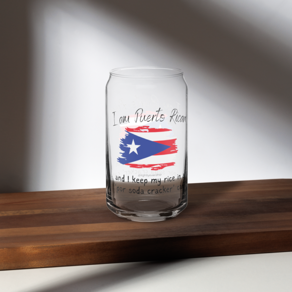 "Es'por soda can" 16 oz. can-shaped glass with straw - Image 2